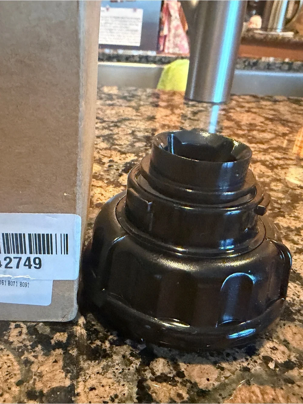 Universal Black Kitchen Disposal Adapter Hub
